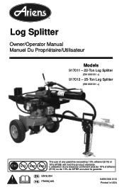 Ariens 22-Ton Log Splitter Owners Manual