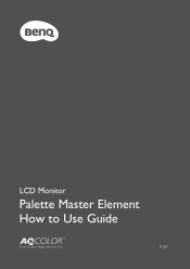 BenQ SW321C Palette Master Element How to Use Guide