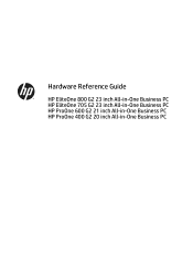 HP ProOne 400 Hardware Reference Guide