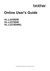 Brother International HL-L2350DW Online Users Guide HTML