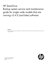 HP D2D4009i HP StoreOnce 2600, 4200 and 4400 Backup system Maintenance and Service Guide (BB852-90922, December 2012)