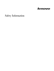 Lenovo ThinkServer RD230 Safety Information