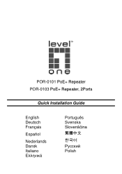 LevelOne POR-0101 Quick Install Guide