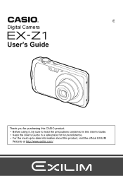 Casio EX-Z1 Owners Manual