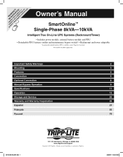 Tripp Lite SU10000RT3UPM Owner's Manual for SmartOnline 8kVA-10kVA UPS 932897