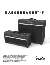 Fender Bassbreakertrade 45 Head Bassbreaker 45 Owner s Manual