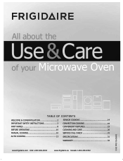 Frigidaire FGMV153CLB Complete Owner's Guide (English)