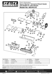 Sealey AB3412 Parts Diagram