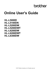Brother International HL-L5100DN Online Users Guide HTML