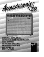 Fender Acoustasonic 30 Owners Manual