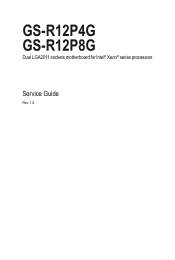 Gigabyte GS-R12P8G Manual