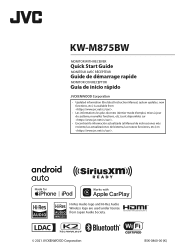 JVC KW-M875BW Quick Start Guide