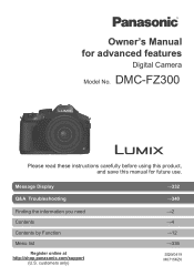 Panasonic DMC-FZ300 Advanced Operating Manual