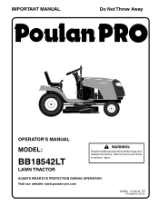 Poulan BB18542LT User Manual
