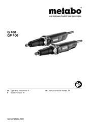 Metabo GP 400 Operating Instructions