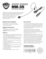 Nady HM-35 User Guide