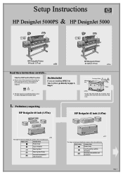 HP C6090A HP DesignJet 5000 Series Printer - Setup Poster