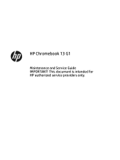 HP Chromebook 13 G1 Maintenance and Service Guide