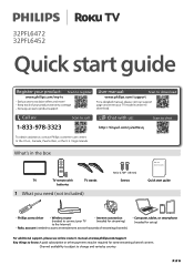 Philips 32PFL6472 Quick start guide