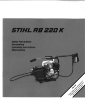 Stihl RB 220 K Power Washer Instruction Manual