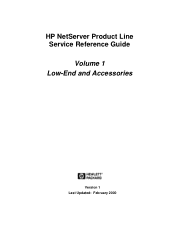 HP D7171A HP Netserver Service Handbook, Volume 1 - Low End