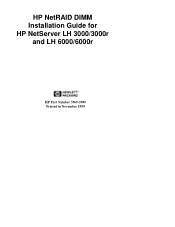 HP D7171A HP NetRAID DIMM Installation Guide
