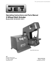 JET Tools BGB-260-3 User Manual