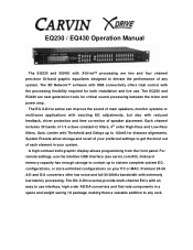 Carvin EQ230 EQ430 Product Manual
