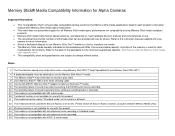Sony ILCA-77M2Q Memory Stick® Media Compatibility Information for Alpha Cameras