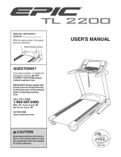 Epic Fitness Tl 2200 Treadmill English Manual