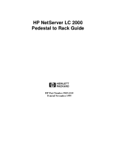 HP D7171A HP Netserver LC 2000 Pedestal-to-Rack Guide