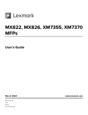 Lexmark XM7370 Users Guide PDF