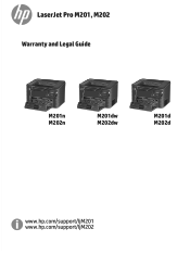 HP LaserJet Pro M202 Warranty and Legal Guide