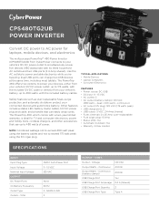 CyberPower CPS480TG2UB Datasheet