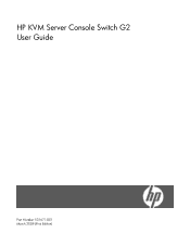 HP J1474A HP KVM Server Console Switch G2 User Guide