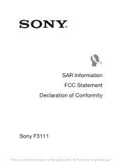 Sony Xperia XA SAR 1