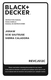 Black & Decker REVCJS12C Instruction Manual