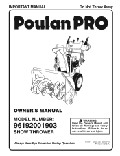 Poulan 96192001903 User Manual