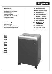 Fellowes 2127C Operating Instructions