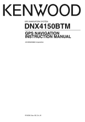 Kenwood DNX4150BTM User Manual