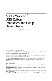 ATI TV USB Edition User Guide