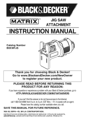 Black & Decker BDCMTJS Type 1 Manual - BDCMTJS