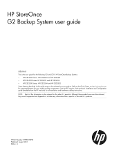 HP StoreOnce D2D4112 HP D2D25xx, 41xx and 43xx Backup System user guide (EH985-90955, September 2013)