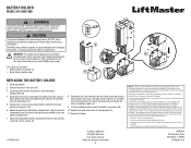 LiftMaster 98032 LiftMaster 98032 Battery Holder Replacement Instruction Sheet - English French