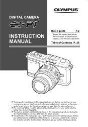Olympus 262811 E-P1 Instruction Manual (English)