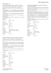 Sennheiser SKM 2000 Frequency sheet Dw (790 - 865 MHz)