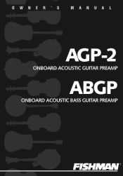 Fender Fishman AGP-2 ABG Preamps Owners Manual