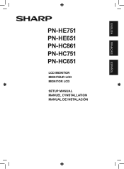 NEC PN-HC751 PN-HC/HE Series Setup Manual