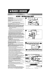 Black & Decker CCS818B Type 1 Manual - RC800 INST SHT
