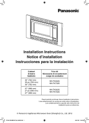 Panasonic NN-TK922S Installation Instructions